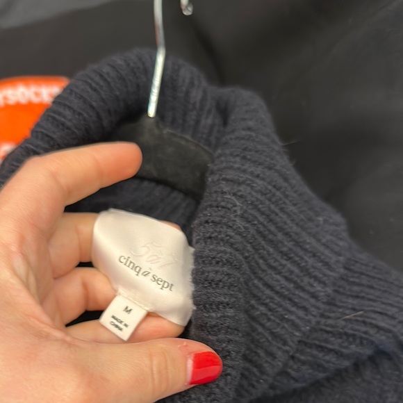 Cinq a Sept Turtleneck Sweater with Floral Embellishments - Picture 3 of 3